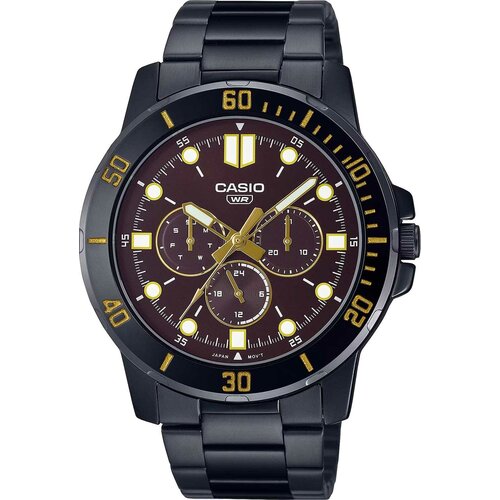 Наручные часы CASIO Collection MTP-VD300B-5E, черный, коричневый casio mtp vd01 5e