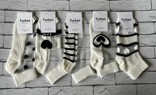 Носки Turkan, 5 пар, размер 36-41, белый