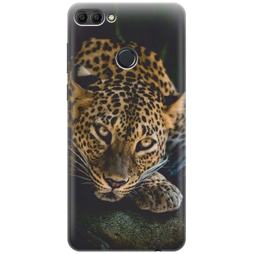 фото Gosso ультратонкий силиконовый чехол-накладка для huawei y9 (2018) с принтом "загадочный леопард"