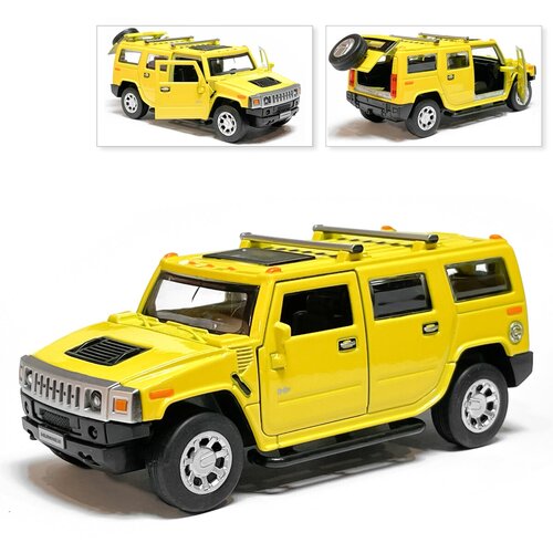 Машина Hummer H2, инерционная, желтый, Технопарк, 12 см