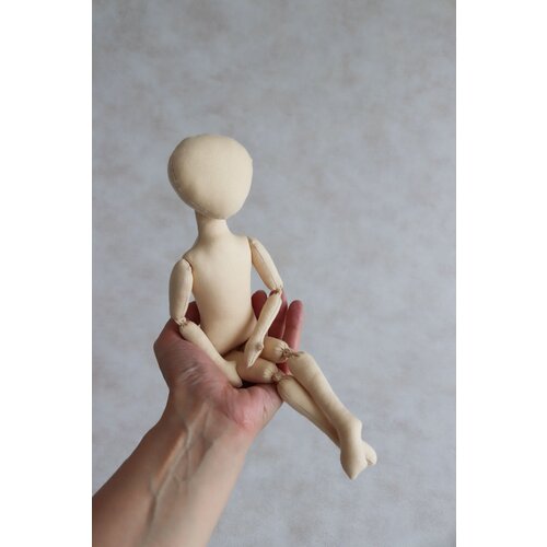 Леон, рост 31 см. Заготовка интерьерной куклы из текстиля для хобби, рукоделия, творчества.