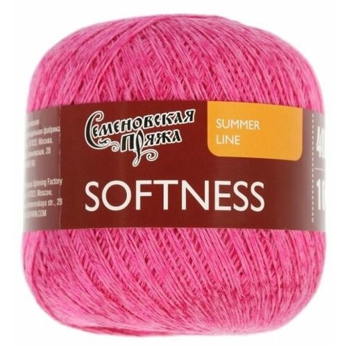 Пряжа Семеновская Softness (Нежность) флокс(30158), 47%хлопок/53%вискоза, 400м, 100г, 1шт