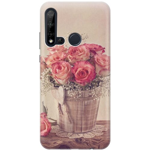 фото Re:paчехол - накладка artcolor для huawei nova 5i / p20 lite (2019) с принтом "винтажные розы"