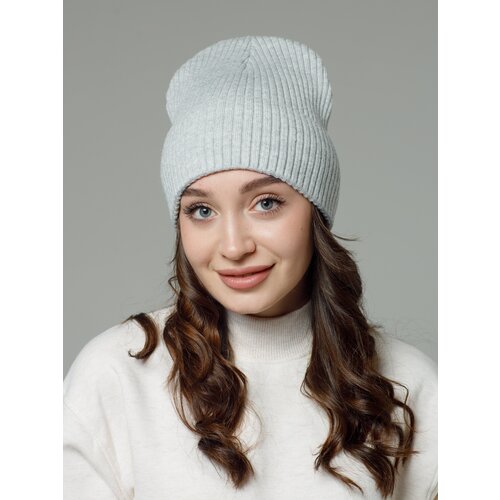 фото Шапка бини dm-collection, размер 52-58, серый