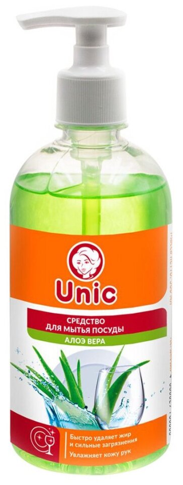 Unic Средство для мытья посуды Алоэ вера сменный блок, 5 кг