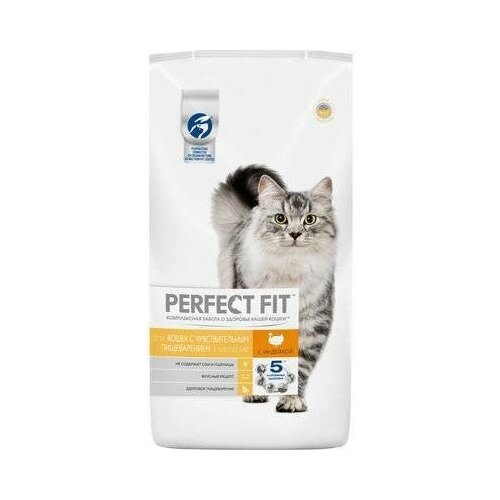 Perfect Fit Сухой корм для чувствительных кошек с индейкой 10205500 2,5 кг 36127 (2 шт)