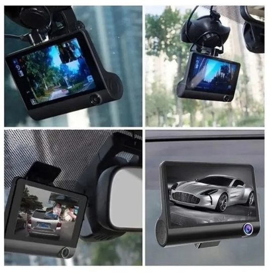 Автомобильный видеорегистратор с камерой заднего вида / 3 камеры VIDEO CARDVR Full HD / Видеокамера для авто