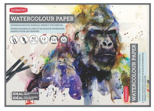Альбом для акварельных карандашей Derwent Watercolour Pads  42 х 29.7 см (A3), 300 г/м², 12 л.