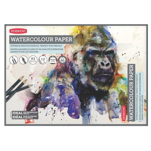 Альбом для акварельных карандашей Derwent Watercolour Pads 42 х 29.7 см (A3), 300 г/м², 12 л. A3 42 см 29.7 см 300 г/м²