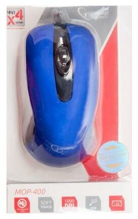 Мышь Gembird MOP-400-B Blue USB