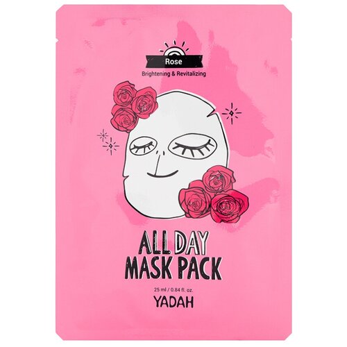 Yadah Маска на тканевой основе с розой All Day Mask Pack-rose, 25 мл