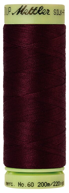 Нить для машинного квилтинга SILK-FINISH COTTON 60, 200 м 100% хлопок 0111 Beet Red ( 9240-0111 )