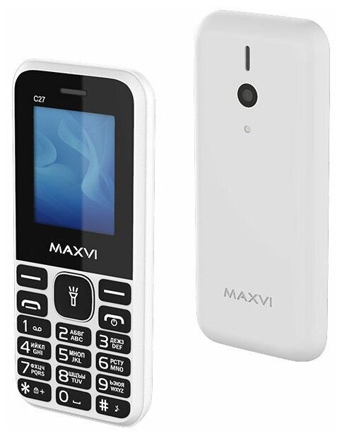 Мобильный телефон Maxvi C27 White (1,77"/0,3МП/600mAh)