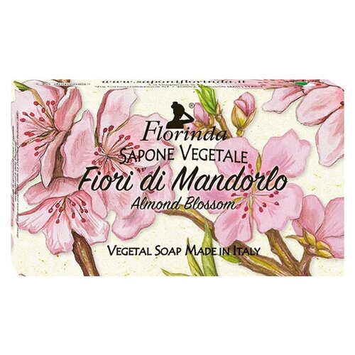 Florinda Мыло кусковое Ария цветов Fiori di mandorlo цветы, 200 г мыло florinda ария цветов цветок миндаля 200 гр