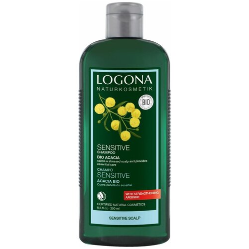 Logona шампунь Sensitive Bio Acacia для чувствительной кожи головы, 250 мл logona шампунь age energy bio coffein 250 мл