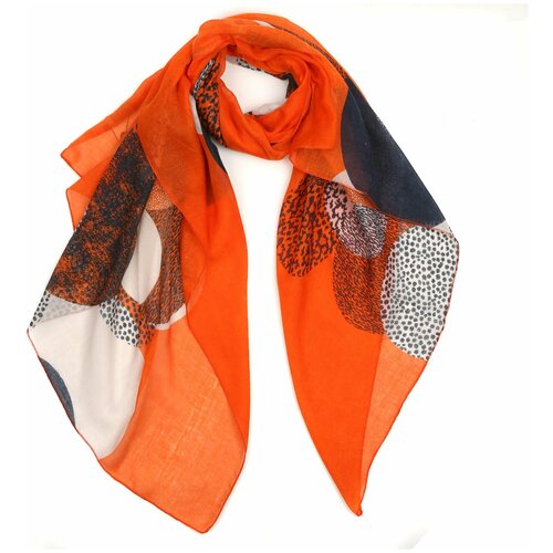 фото Шарф fabretti,180х90 см, one size, оранжевый