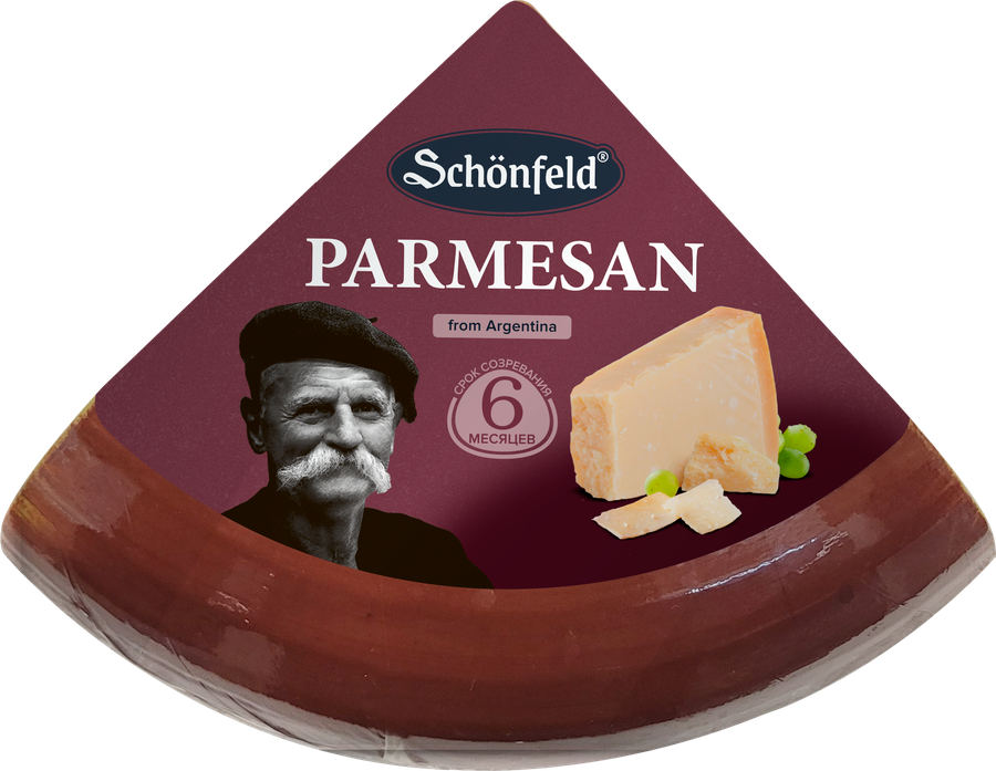 Сыр SCHONFELD Parmesan 6 мес 45% без змж вес