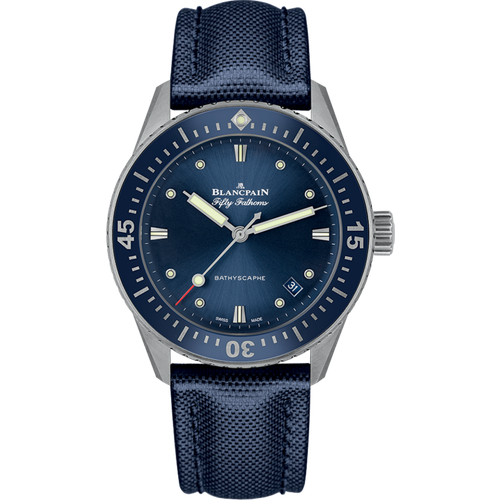 Наручные часы Blancpain Blancpain Fifty Fathoms Bathyscaphe N05100O011040NO52A, синий