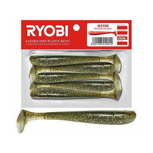 Мягкая силиконовая приманка риппер Ryobi JESTER (75mm), CN006 (swamp bird), ( упк. 5 шт.)