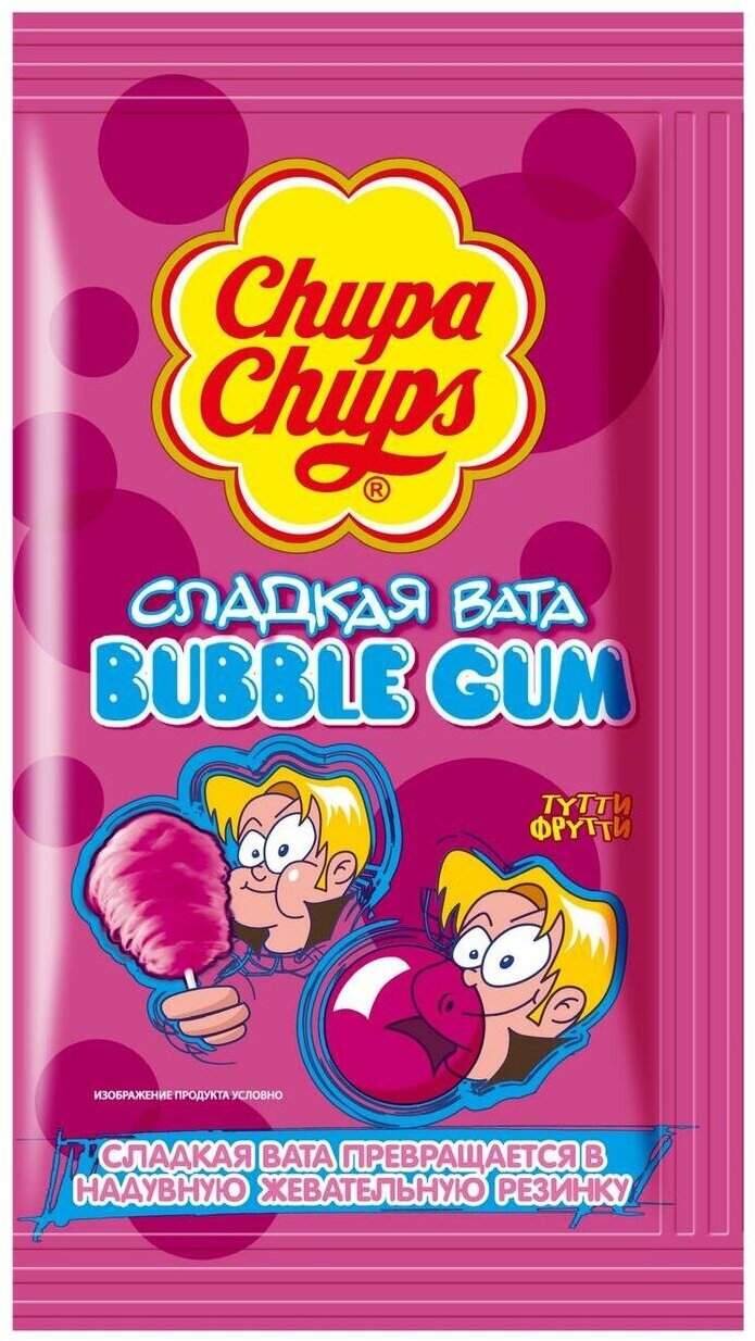 CHUPA CHUPS сладкая вата (Bubble gum) ж/р 11г 12шт - фотография № 3