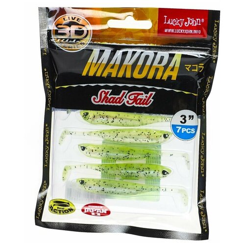 виброхвост lj 3d series makora shad tail 4 0in 10 см цвет 002 6 шт Виброхвост LJ 3D Series Makora Shad Tail 3.0in (7,6 см), цвет 006, 7 шт.