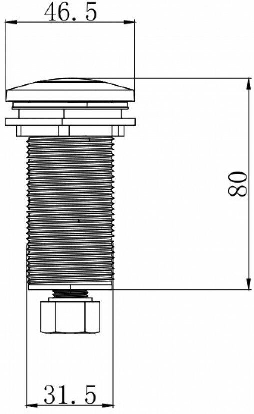 Пневмокнопка Milacio MC.032.GD, брашированное золото - фотография № 4