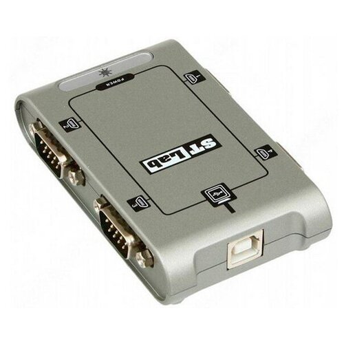 Переходник USB - 4x COM, ST-Lab U-400 сетевая карта usb hub st lab u 2420