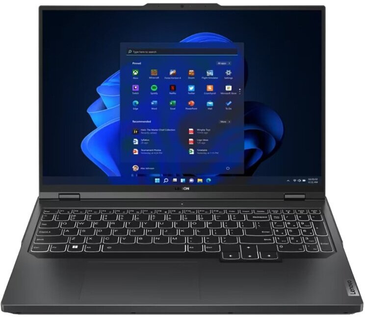 Ноутбук Lenovo Legion Pro 5 16IRX8 i7-13700HX 16Gb SSD 1Tb NVIDIA RTX 4060 для ноутбуков 8Gb 16 WQXGA IPS Cam 80Вт*ч No OS Темно-серый 82WK003VRK