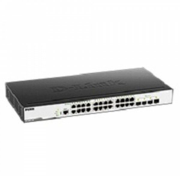 D-Link SMB Сетевое оборудование D-Link DGS-3000-28X/B1A Управляемый L2 коммутатор с 24 портами 10/100/1000Base-T и 4 портами 10GBase-X SFP+