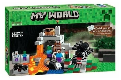 Конструктор My World Мой Мир Пещера 10174, 251 деталь