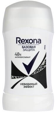 Антиперспирант твердый женский rexona невидимый эффект, п/б, 30 мл