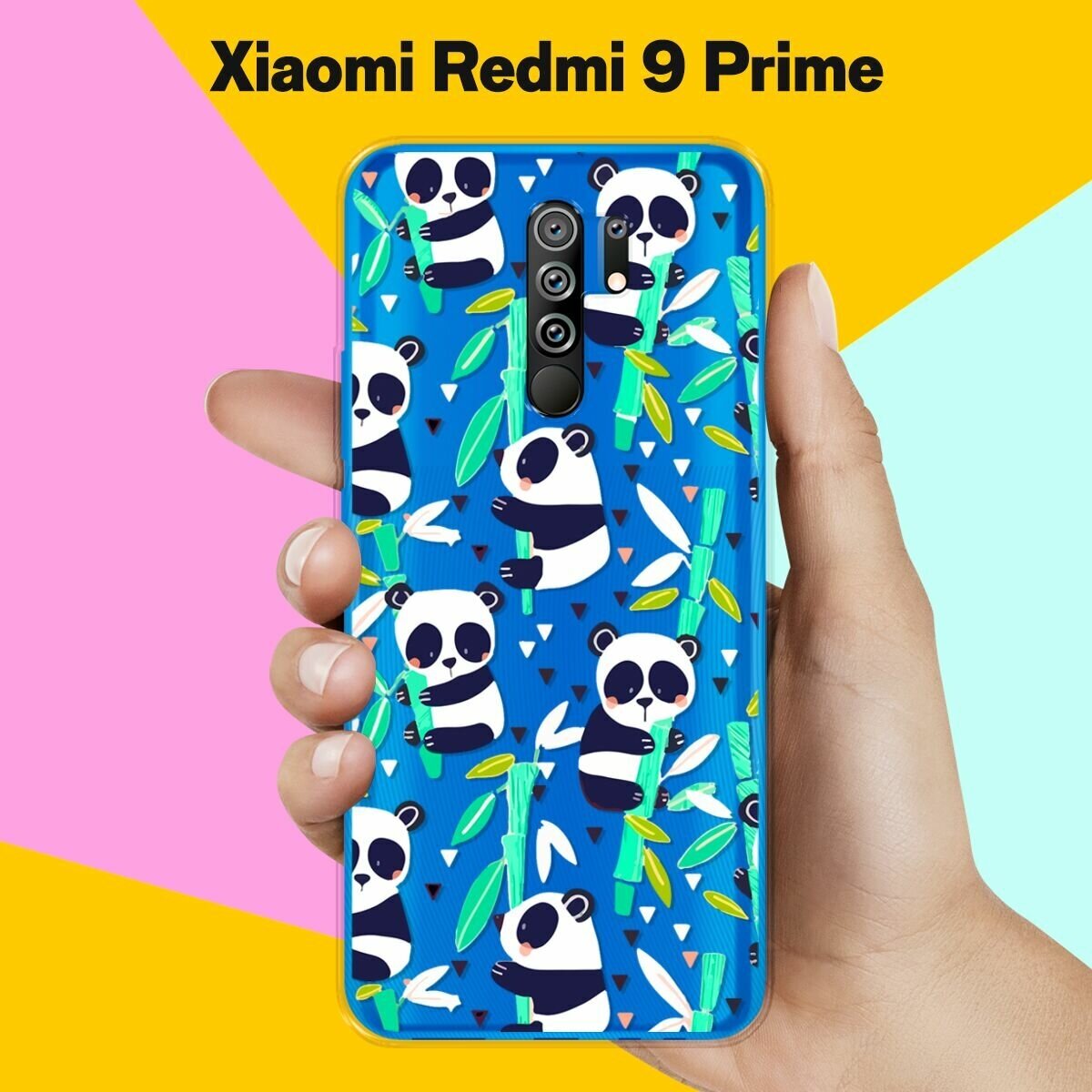 Силиконовый чехол на Xiaomi Redmi 9 Prime Панда / для Сяоми Редми 9 Прайм