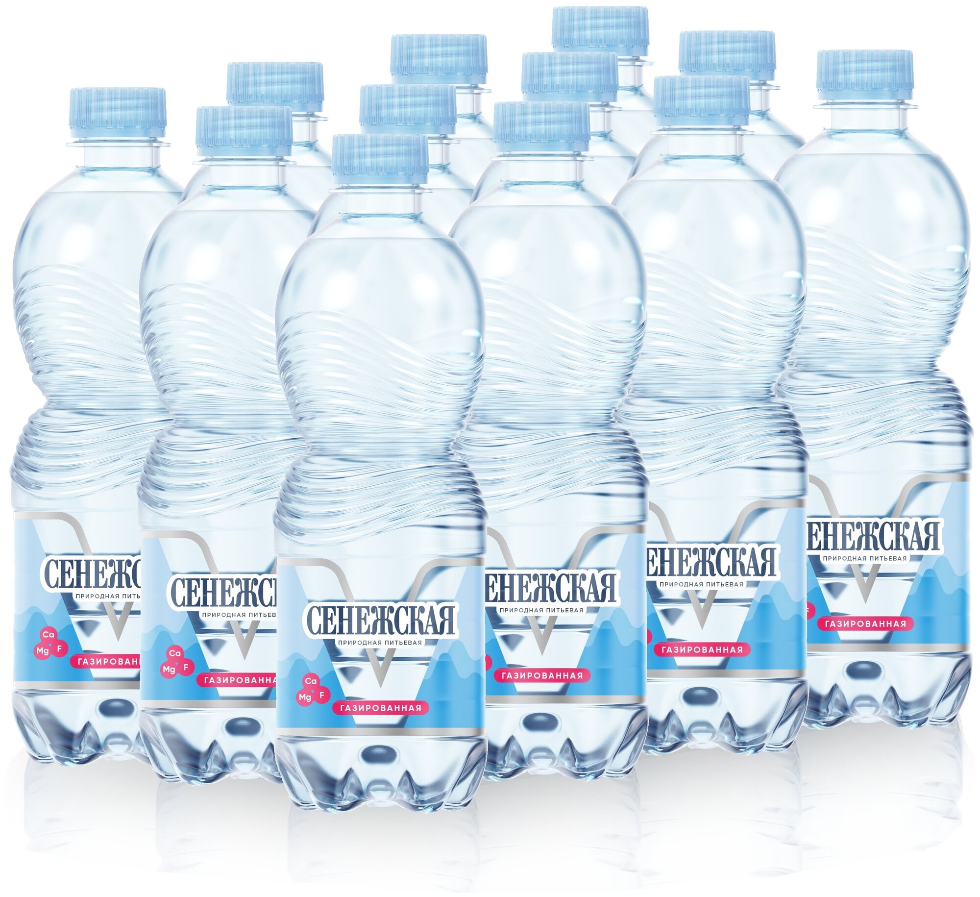 Вода минеральная питьевая природная столовая Сенежская газированная 0,5л ПЭТ (товар продается упаковкой по 12 шт) - фотография № 1