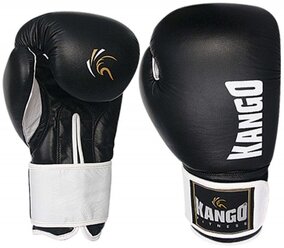 Перчатки боксерские Kango BMK-003 Black/White PU 16 унций