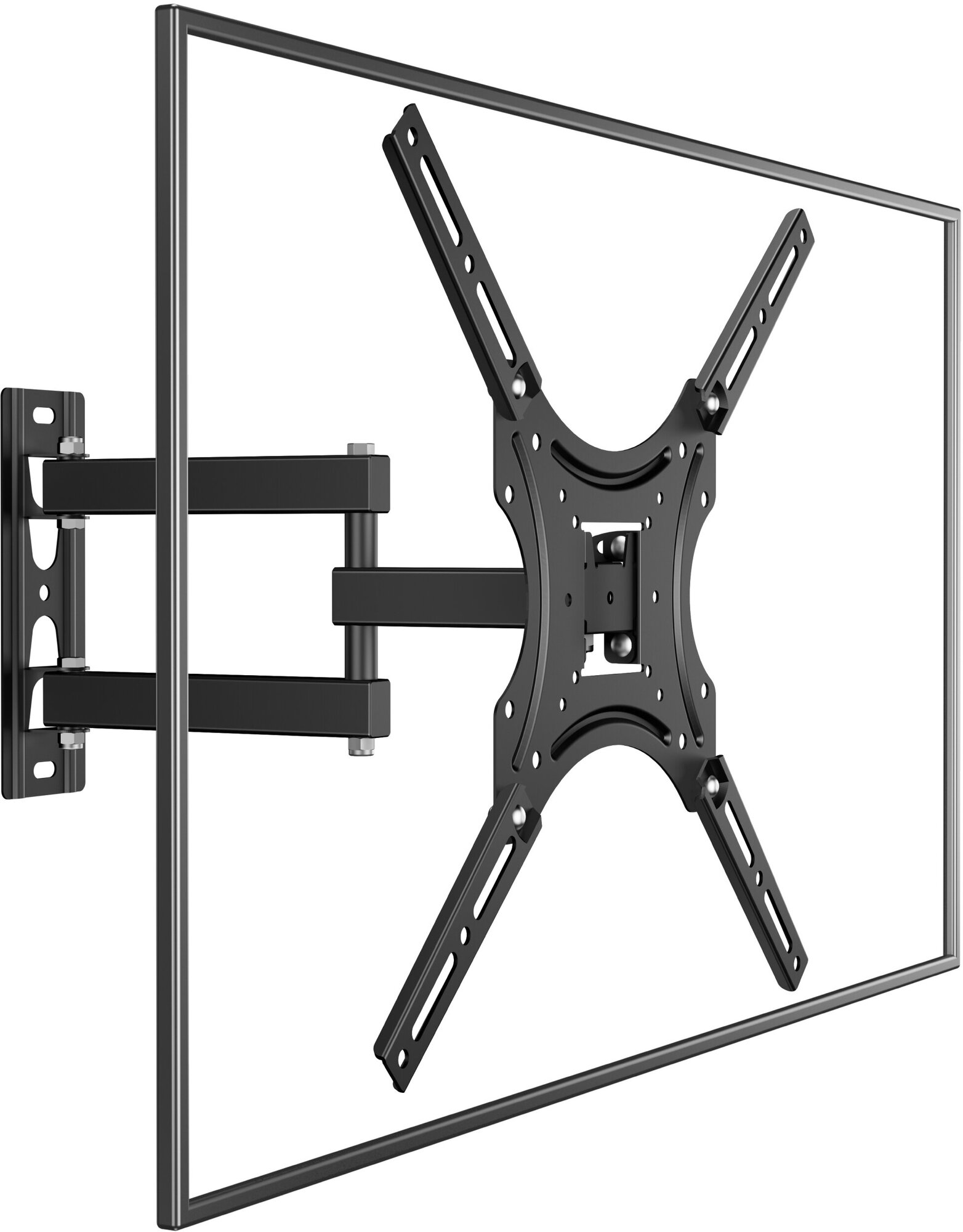 Кронштейн на стену для телевизора 26"- 55" ONKRON STE-344 наклонно-поворотный с вращением до 40 кг черный