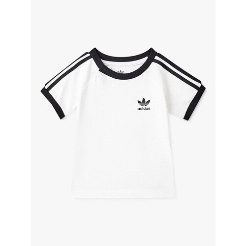 фото Футболка adidas, детская, хлопок, размер 92, белый