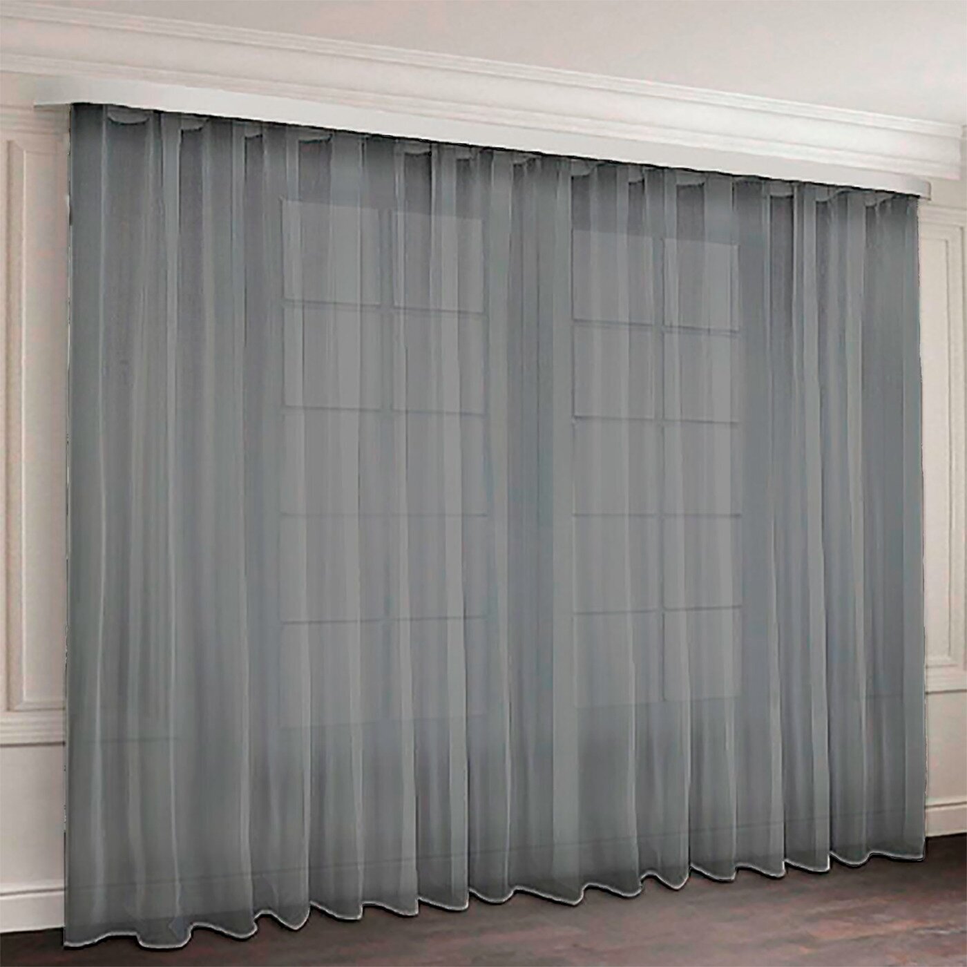 фото Тюль Серый 250х290