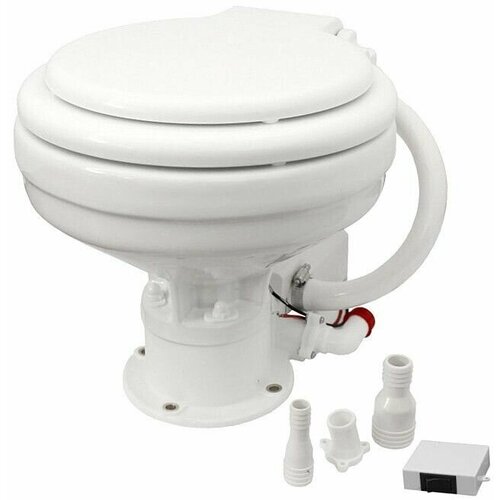 Унитаз судовой 360х445, в комплекте с электр. помпой 12В (нов)