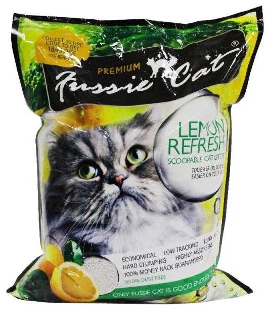 Наполнитель (Fussie Cat) Лимон 5л комкующийся - фотография № 1