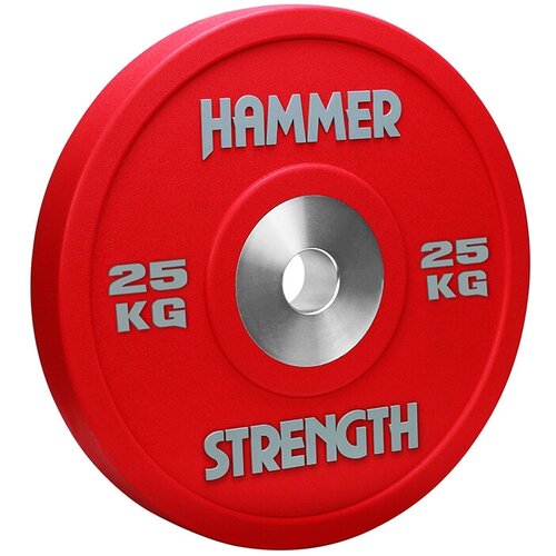 фото Диск уретановый бампированный hammer strength, 25 кг