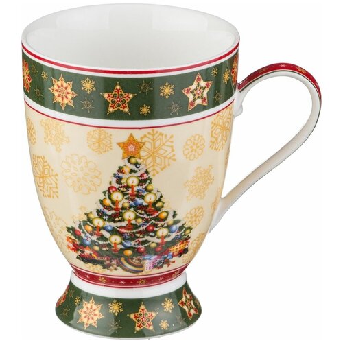 фото Lefard кружка christmas collection 586-178 300 мл бежевый/зеленый/красный