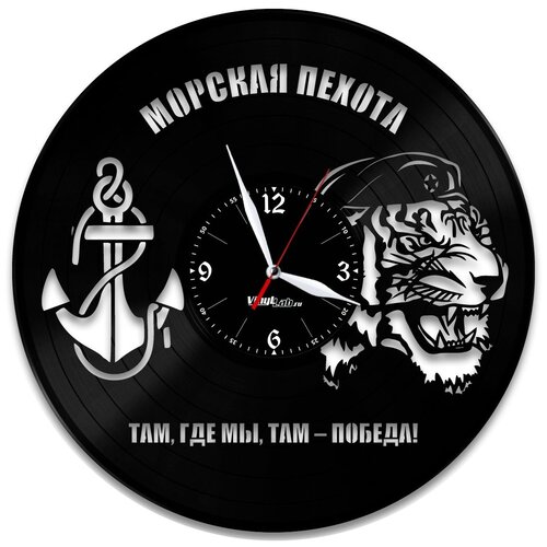 фото Часы из виниловой пластинки (c) vinyllab морская пехота