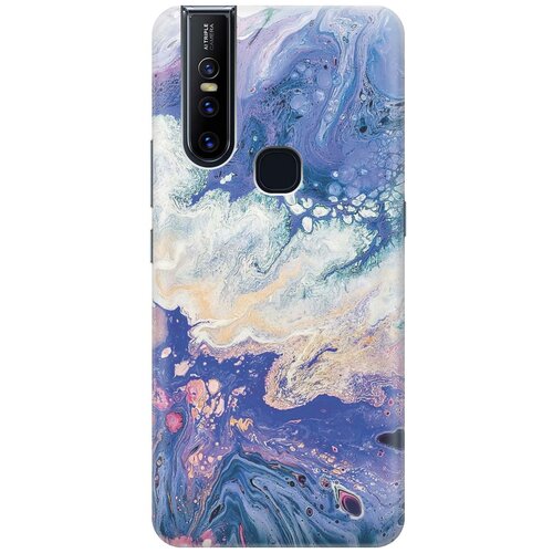 фото Cиликоновый чехол на vivo v15 / виво в15 с принтом "фиолетовый мрамор" gosso