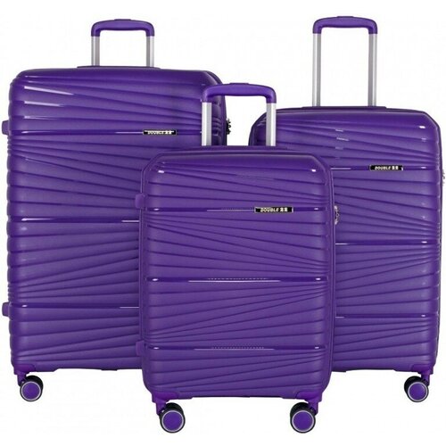 фото Комплект 3 чемоданов pp-802 фиолетовый monkking