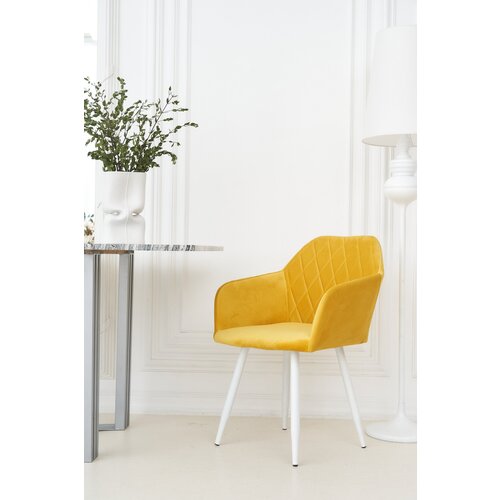 Стул мягкий для кухни Кельн Премиум желтый - белый 6500₽