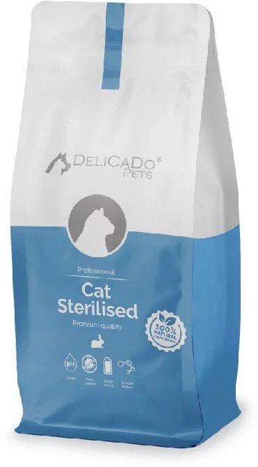 Сухой корм для стерилизованных кошек DELICADO с кроликом 1,5 кг
