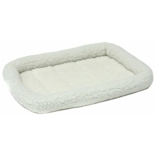 Лежанка для собак и кошек Pet Bed флисовая (белая), 53х30 см