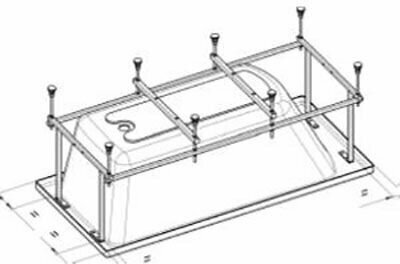 Монтажный комплект к ванне Santek касабланка XL 180х80 арт. 1WH302483