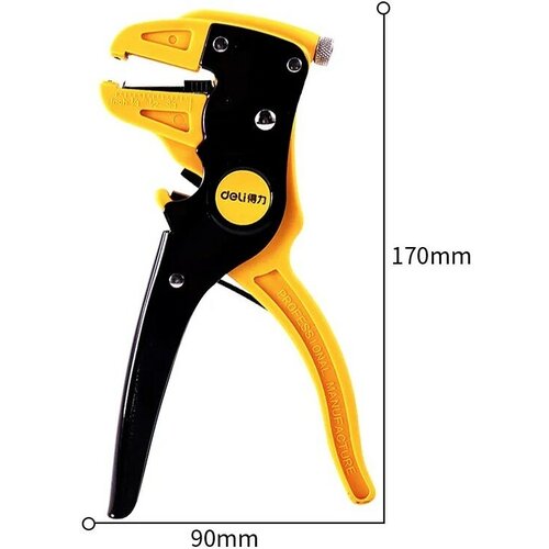 Автоматические клещи для снятия изоляции стриппер DELI dl2003 165 мм диаметр кабеля 05-6 мм 118992 592₽