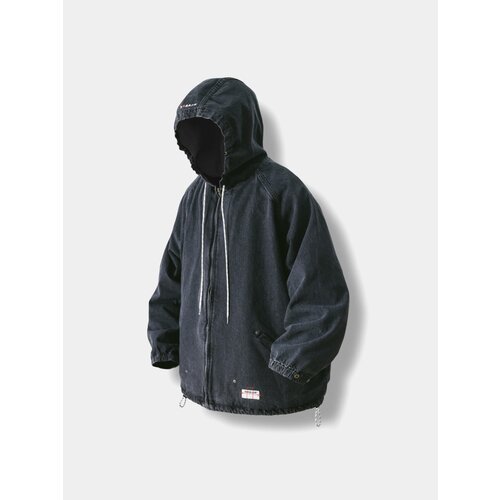 Куртка ANGLAN Stone Denim Hoodie Jacket, размер OneSize, серый